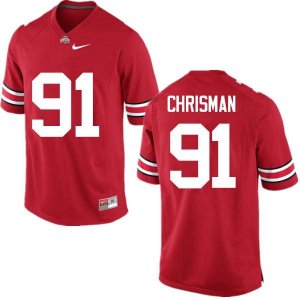 Men's Ohio State Buckeyes #91 Drue Chrisman Red Nike NCAA College Football Jersey Hot Sale SWW1544PV